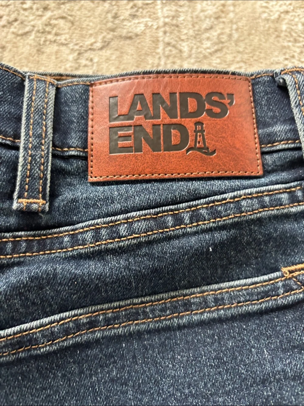Lands' End Men's Straight-Leg Indigo Denim Jeans LINED - Size 38x29